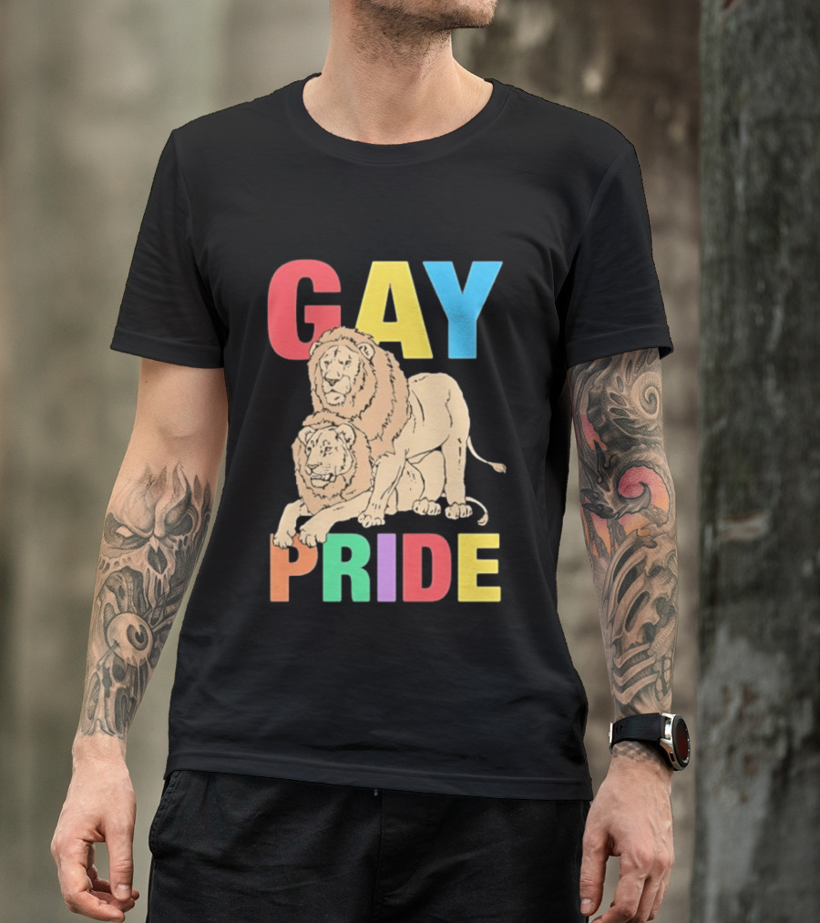 Gay Pride Lions LGBT Rainbow T-Shirt