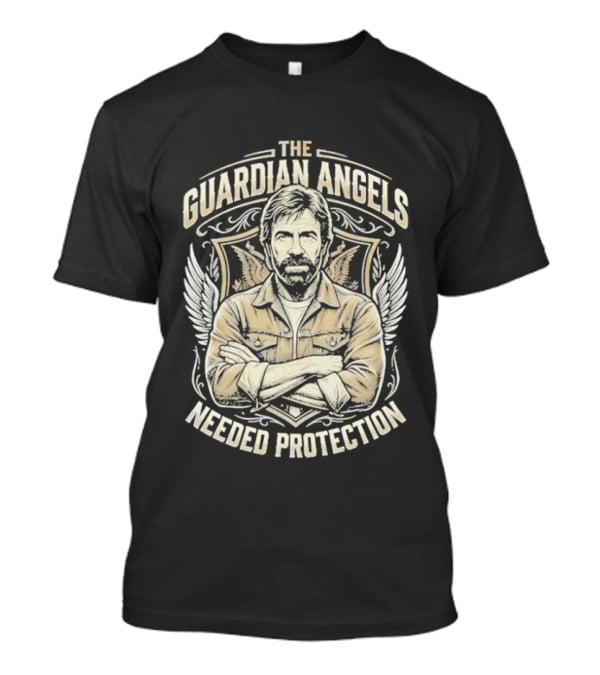 The Guardian Angels Needed Protection Rip Chuck Norris T-Shirt