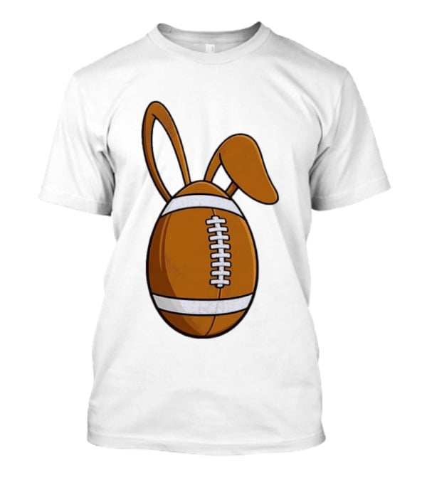 Easter Bunny Ears Football Egg Happy Easter T-Shirt