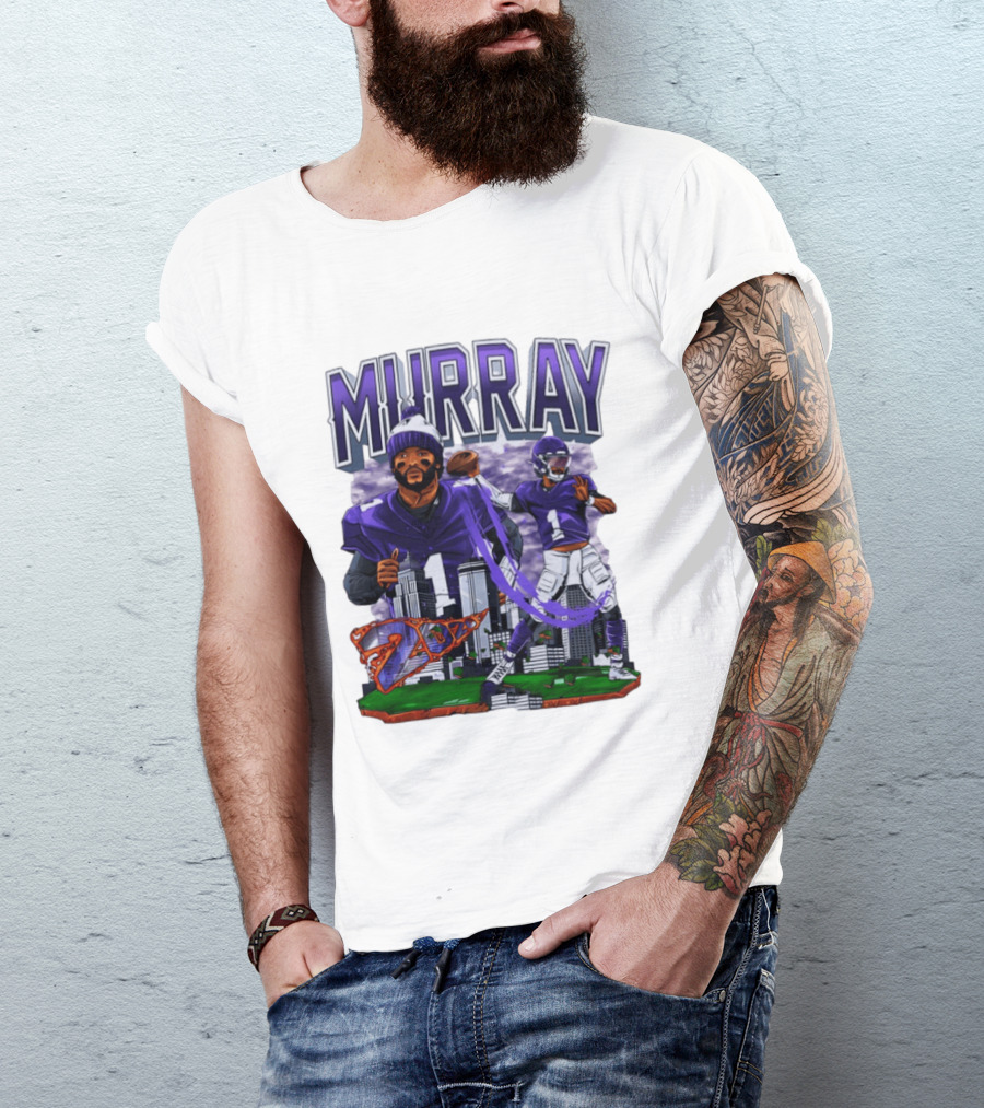 Murray 1 Baltimore Ravens 2026 City Skyline Football T-Shirt