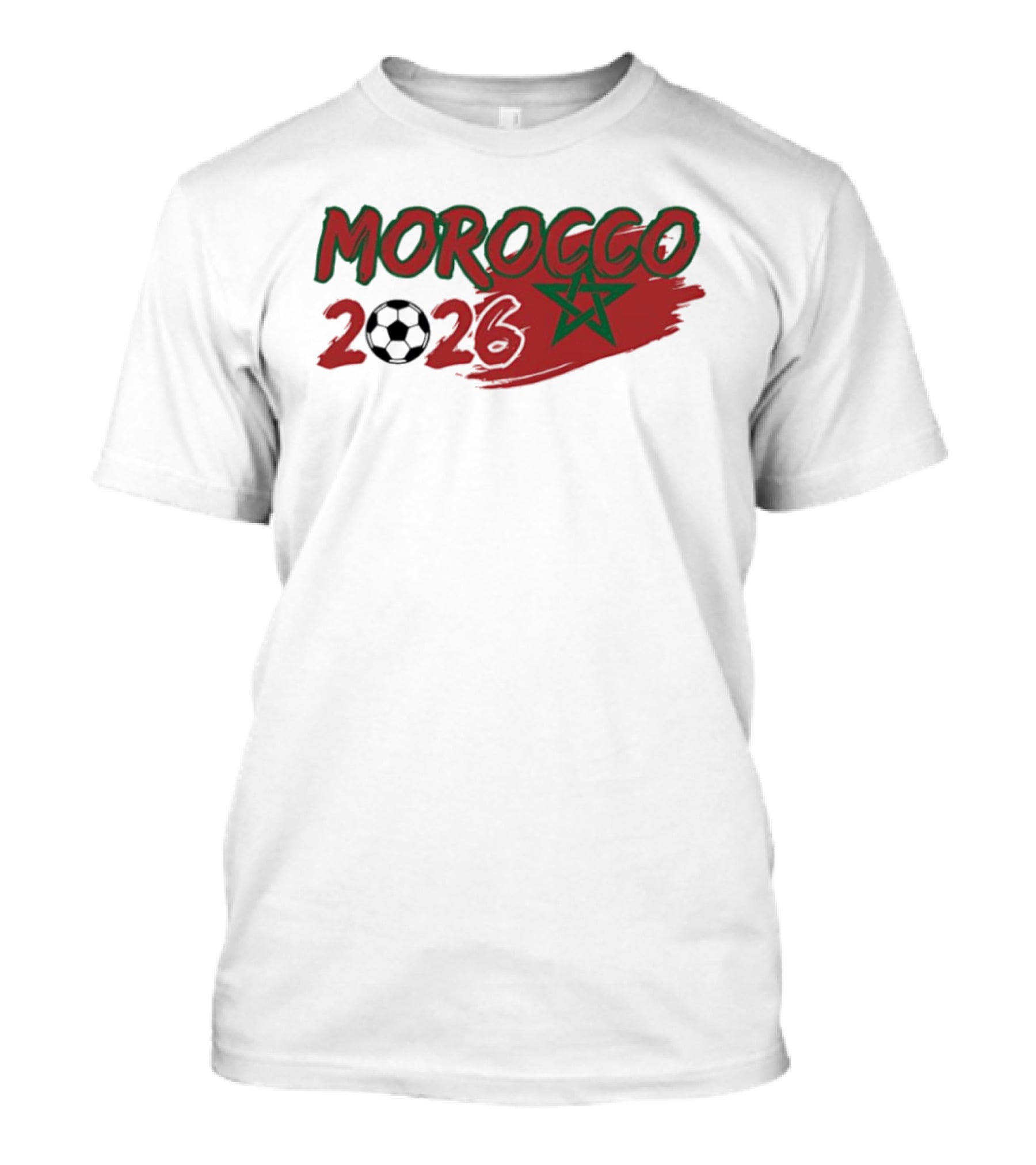 Morocco 2026 World Cup Soccer Ball Star T-Shirt