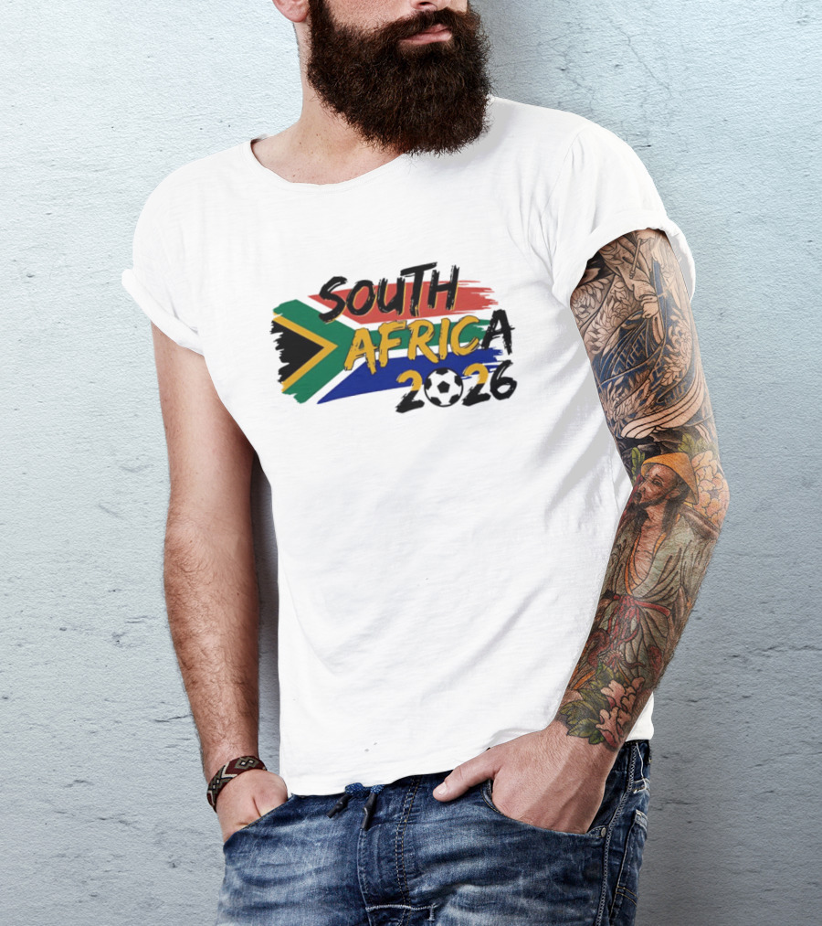 South Africa 2026 Flag Colors Soccer T-Shirt