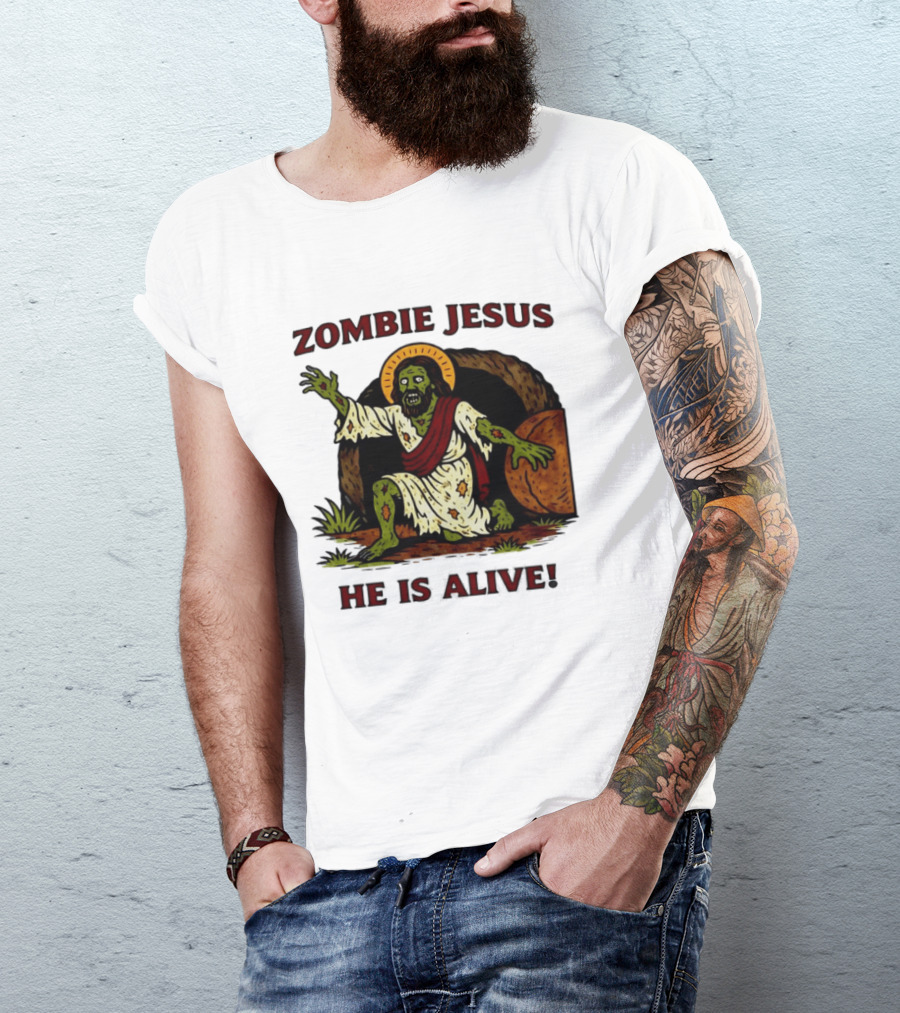 Zombie Jesus He Is Alive Resurrection Meme T-Shirt