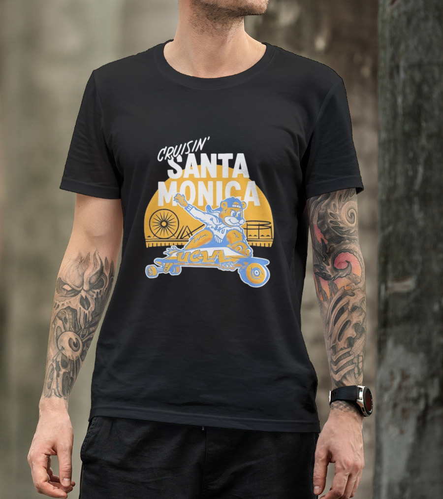 Cruisin' Santa Monica UCLA Bruins Skateboarding Bear T-Shirt