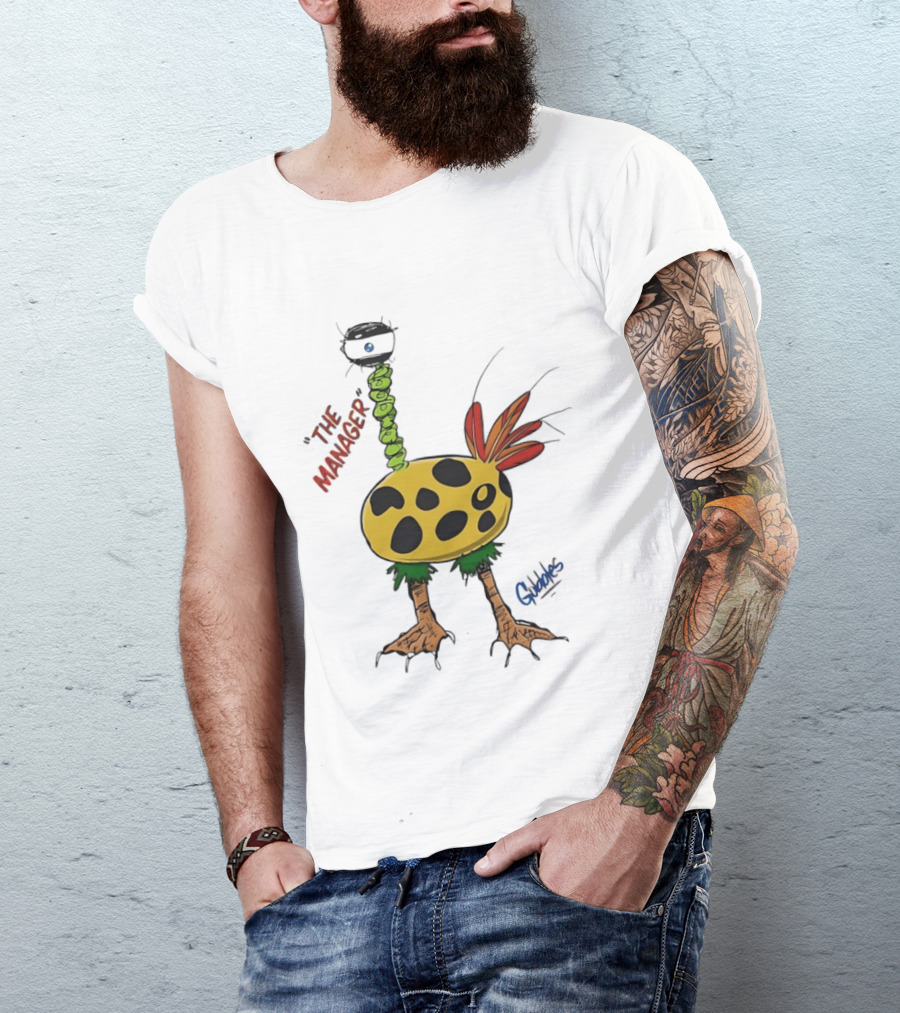 The Manager Gobbles Quirky Creature Art With Playful T-Shirt