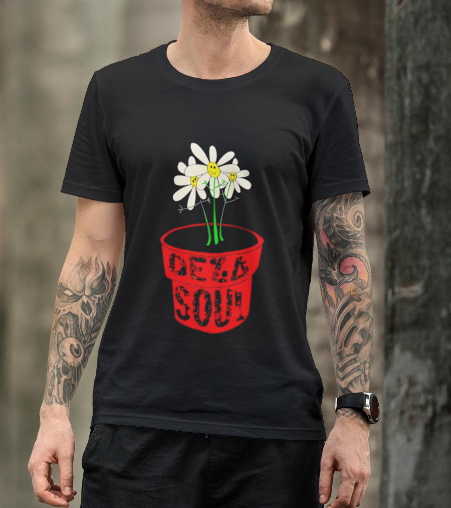 De La Soul Is Dead Flower Pot With White Daisies T-Shirt