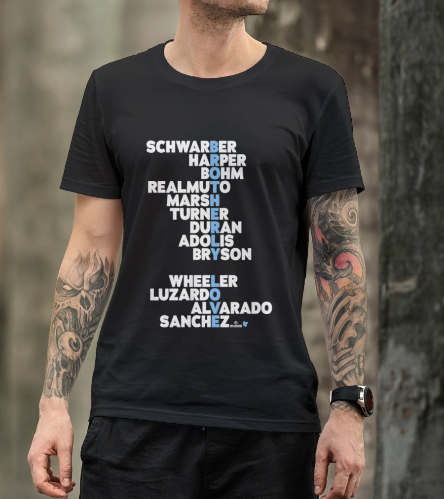 Philadelphia Baseball Brotherly Love Schwarber Harper Bohm Realmuto 2026 T-Shirt