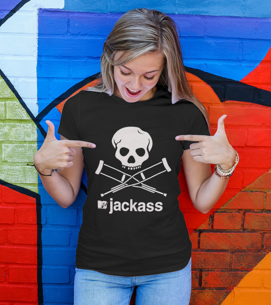 Jackass MTV Skull Crutches T-Shirt