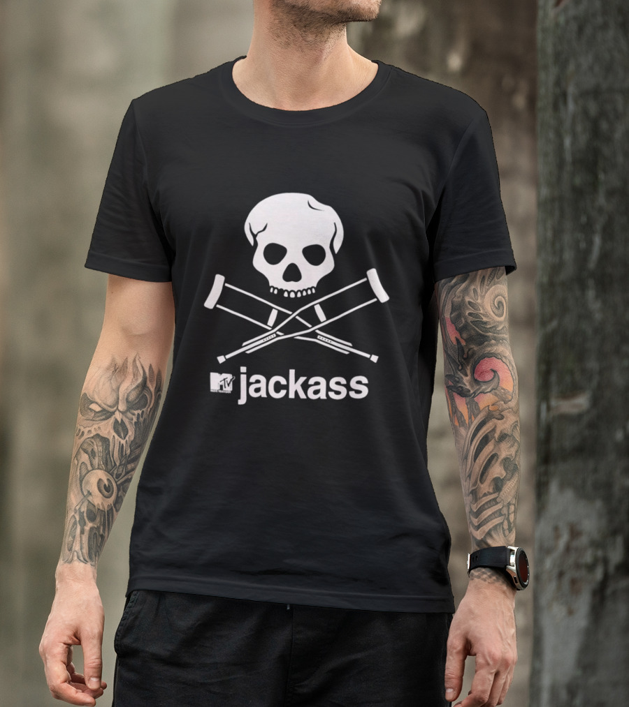 Jackass MTV Skull Crutches T-Shirt
