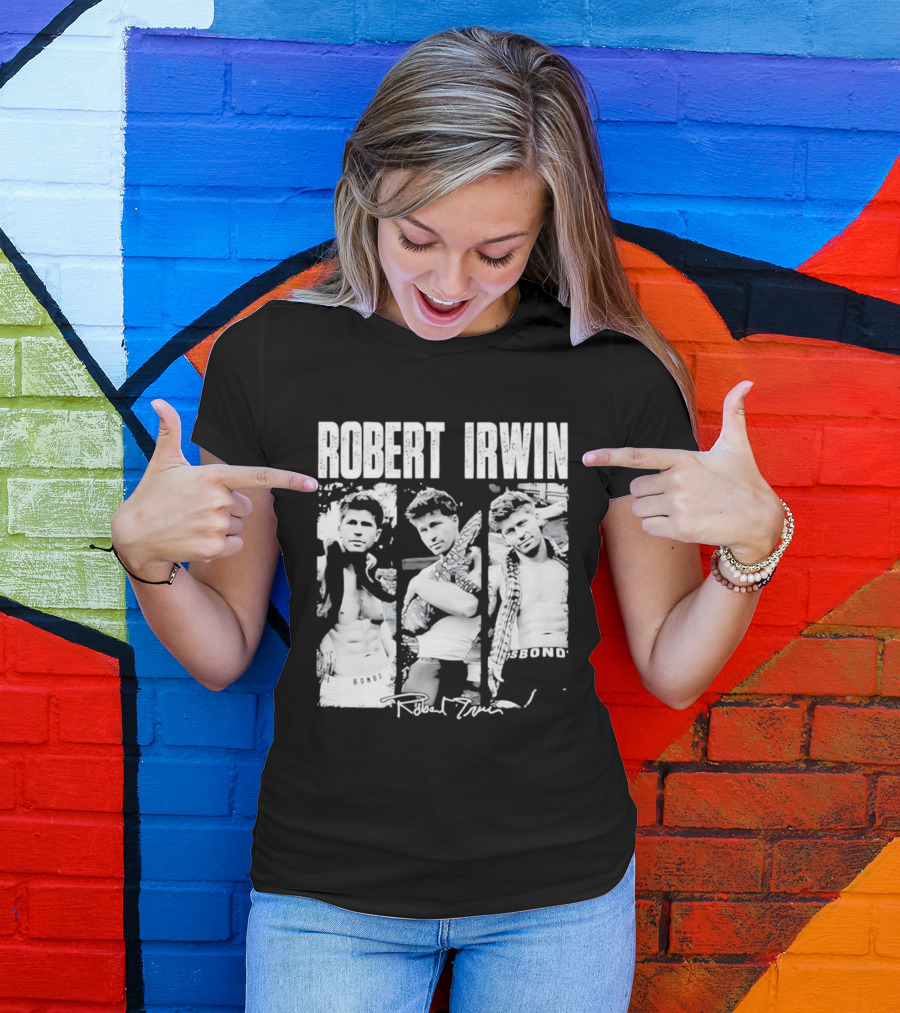 Robert Irwin Animal Wildlife Bonds Crocodile And Signature T-Shirt