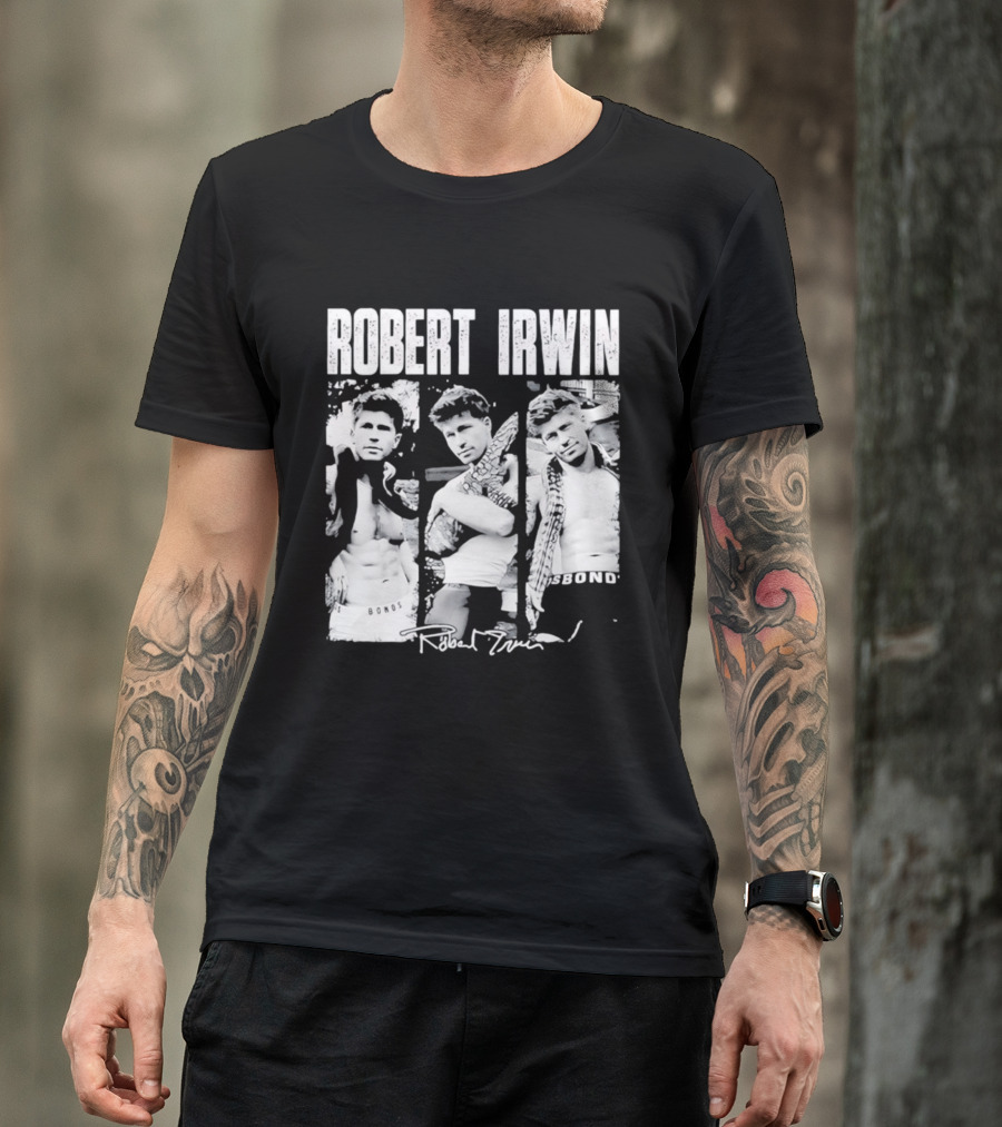 Robert Irwin Animal Wildlife Bonds Crocodile And Signature T-Shirt