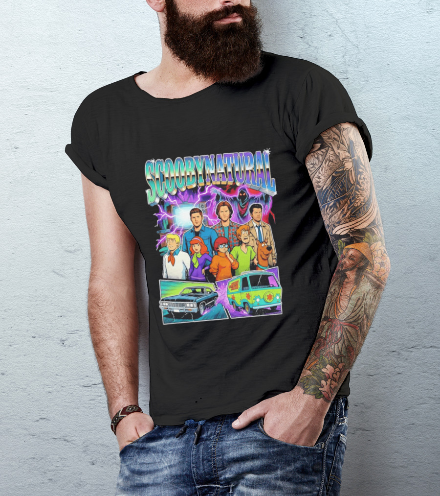 Scoobynatural Supernatural Scooby Doo Mystery Machine Impala Crossover Cartoon T-Shirt