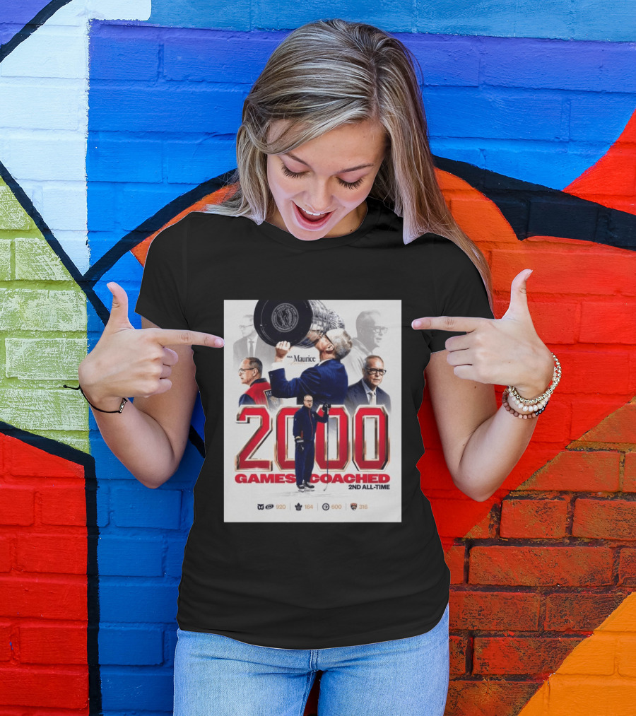 Paul Maurice NHL 2000 Games Coached 2nd All Time Vintage Hockey T-Shirt