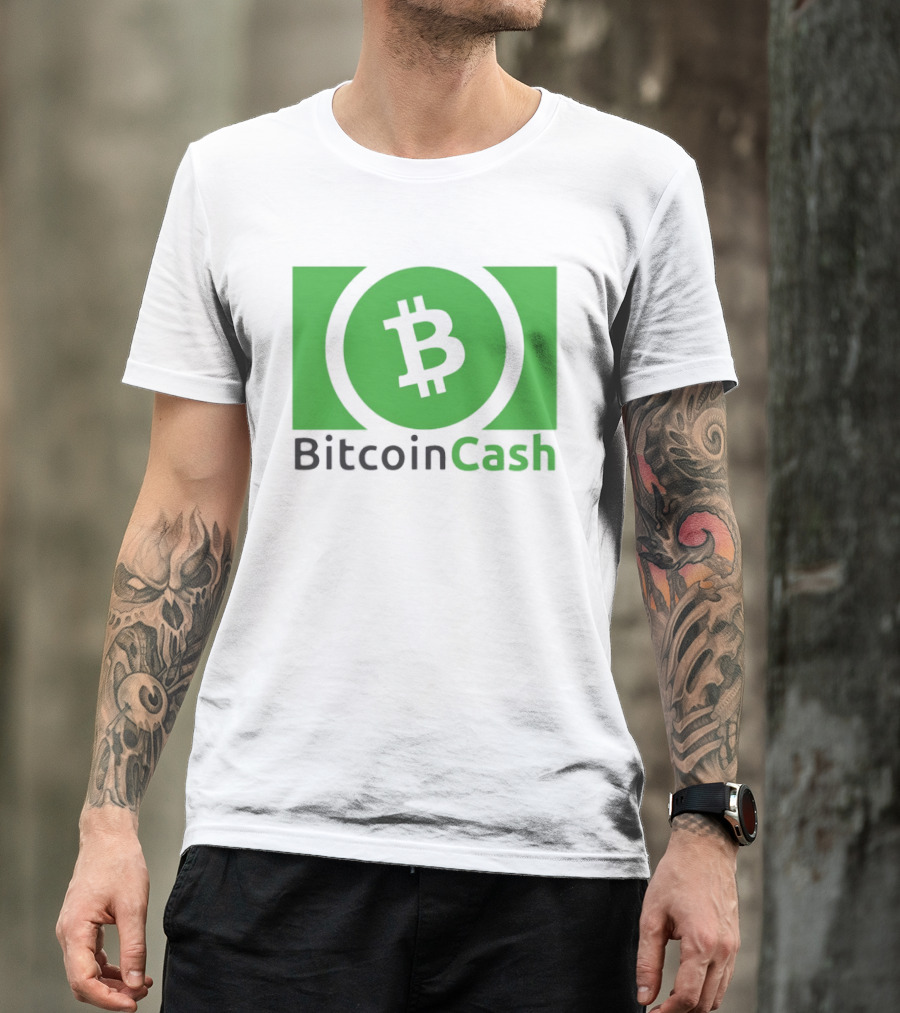Bitcoin Cash Cryptocurrency Symbol Green Circle T-Shirt