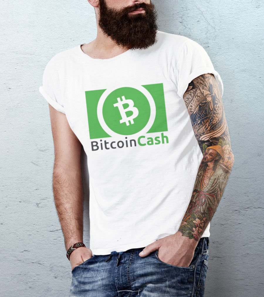 Bitcoin Cash Cryptocurrency Symbol Green Circle T-Shirt