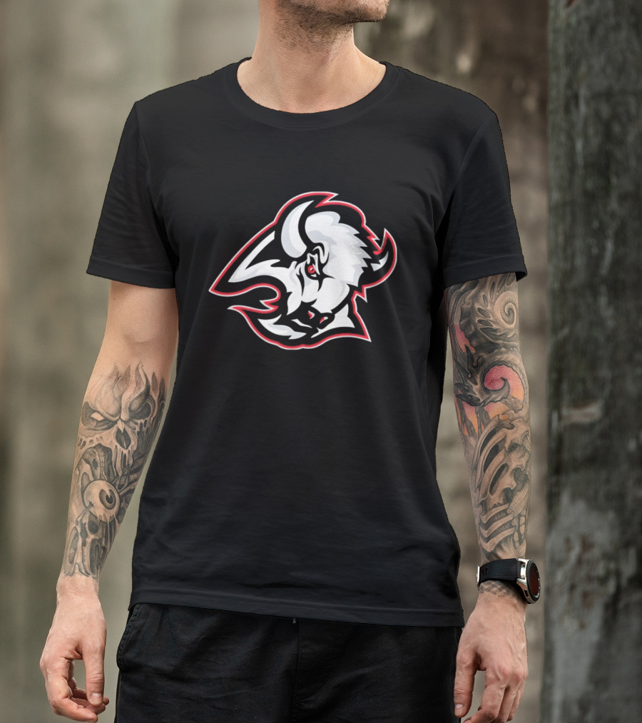Buffalo Sabres White Bison Head Icon NHL Team Jersey T-Shirt