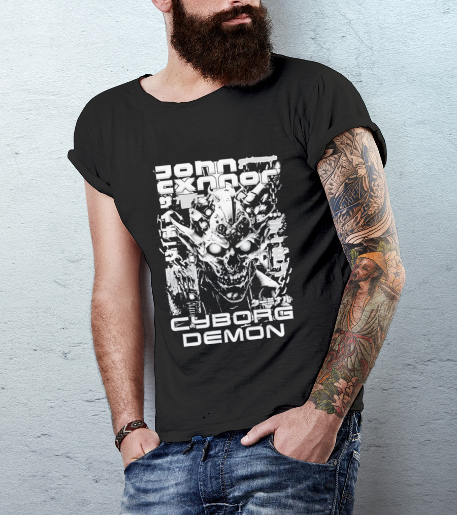 John Cxnnor Gravitated Cyborg Demon T-Shirt