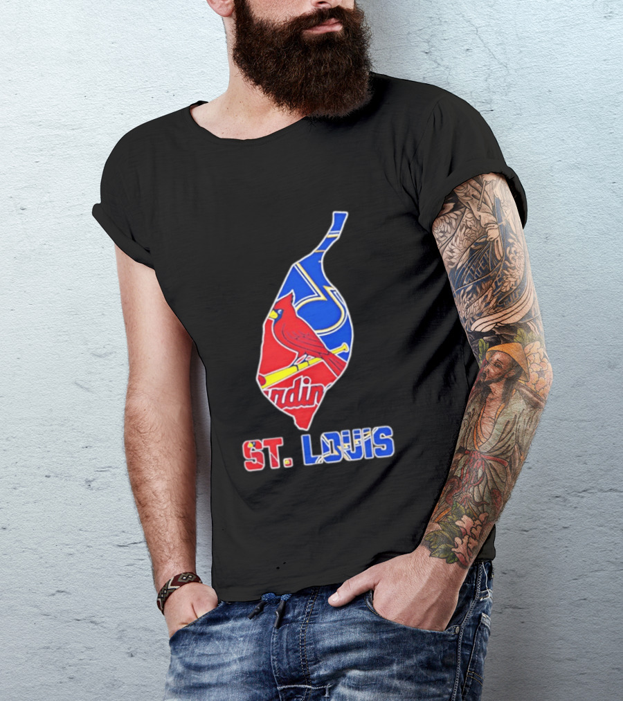 St. Louis Cardinals And Blues Team Spirit T-Shirt