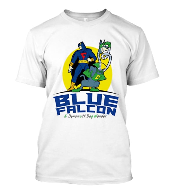 Blue Falcon Dynomutt Dog Wonder Hero Duo Oval T-Shirt