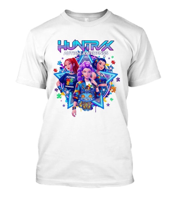 Huntrix Autism Awareness Demon Hunter K Pop Puzzle Star 2026 T-Shirt