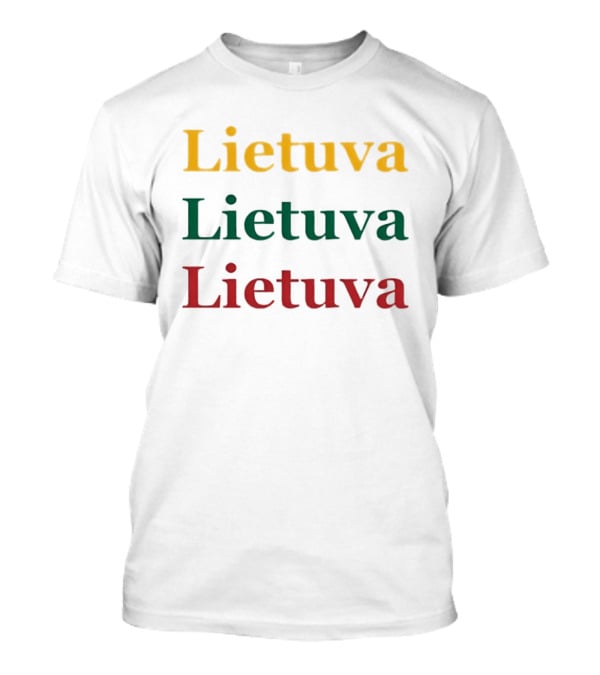 Lietuva Tricolor Text Bold Lithuania T-Shirt