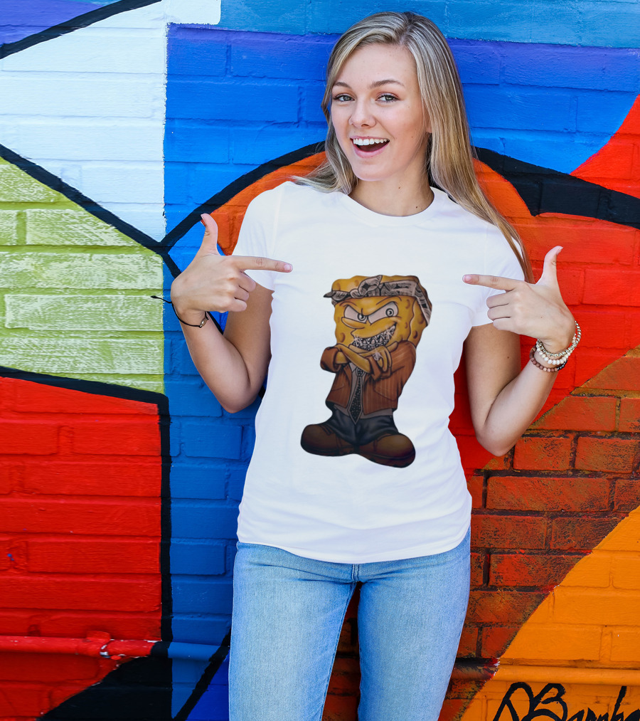 SquarePants Registered Flex Offender Gangster With Bandana And Bling T-Shirt