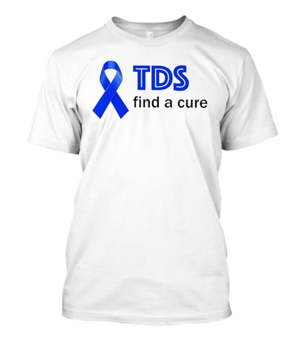 TDS Find A Cure Blue Ribbon Awareness T-Shirt