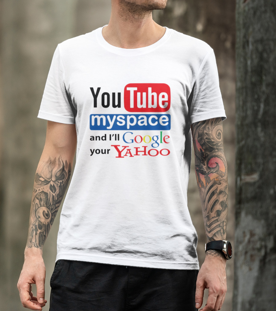 YouTube Myspace Google Yahoo Internet Humor Retro Tech T-Shirt