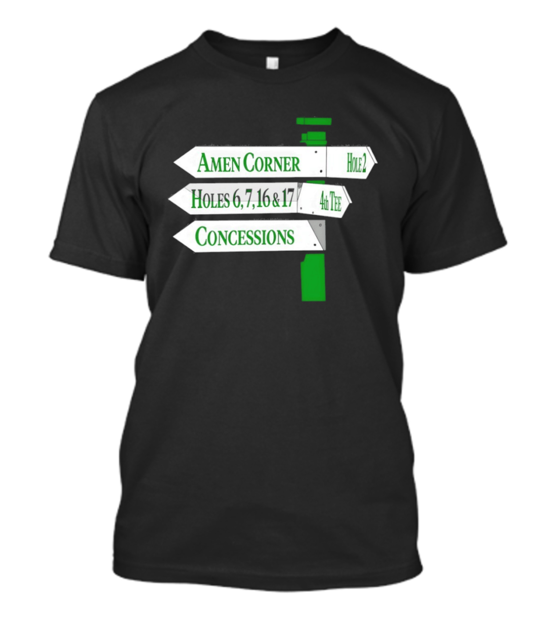Amen Corner Hole 2 Holes 6 7 16 17 4th Concessions T-Shirt
