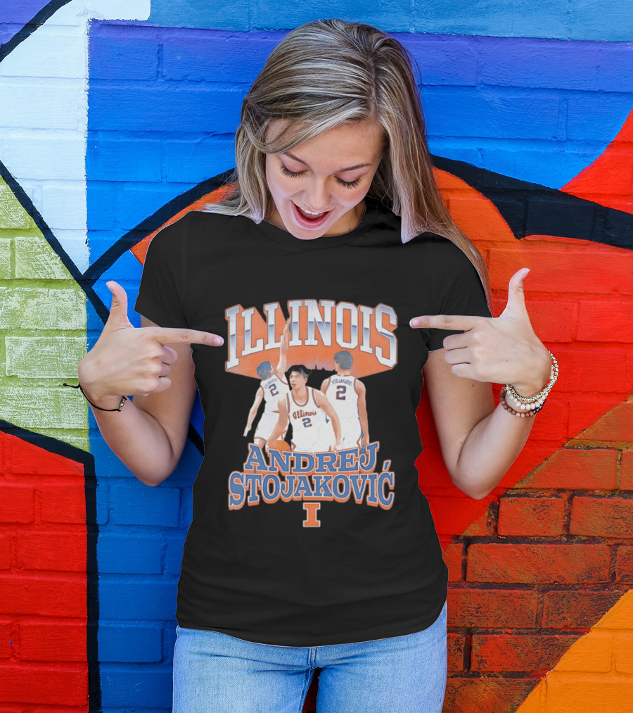 Illinois Basketball Andrej Stojakovic T-Shirt