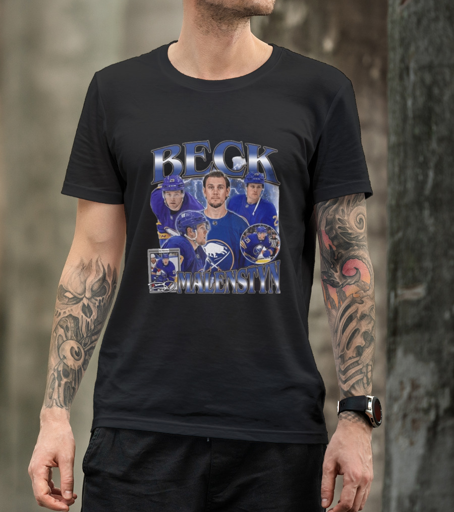 Beck Malenstyn Blue 29 Hockey Celebration T-Shirt