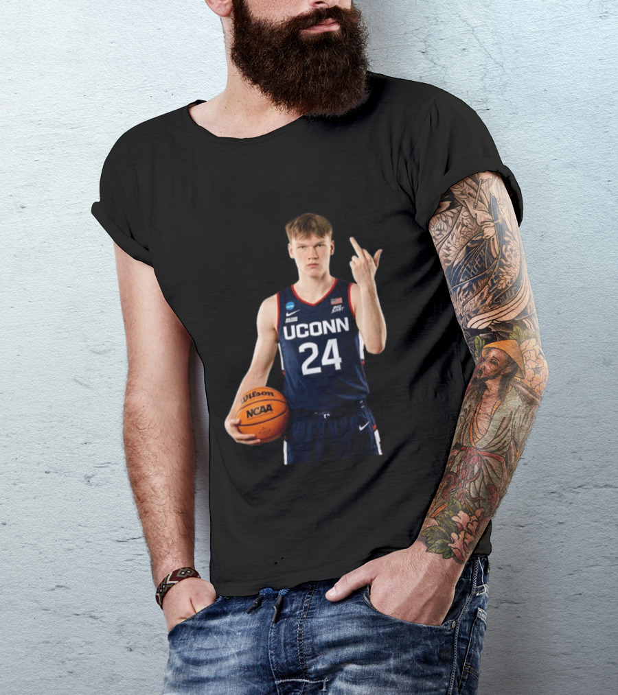 Braylon Mullins UConn Huskies 24 NCAA Basketball Middle Finger T-Shirt