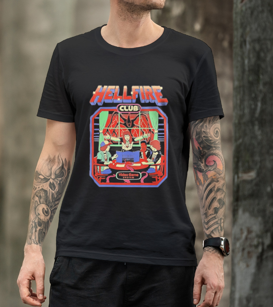 Hellfire Club Video Game System Stranger Things Steven Rhodes T-Shirt