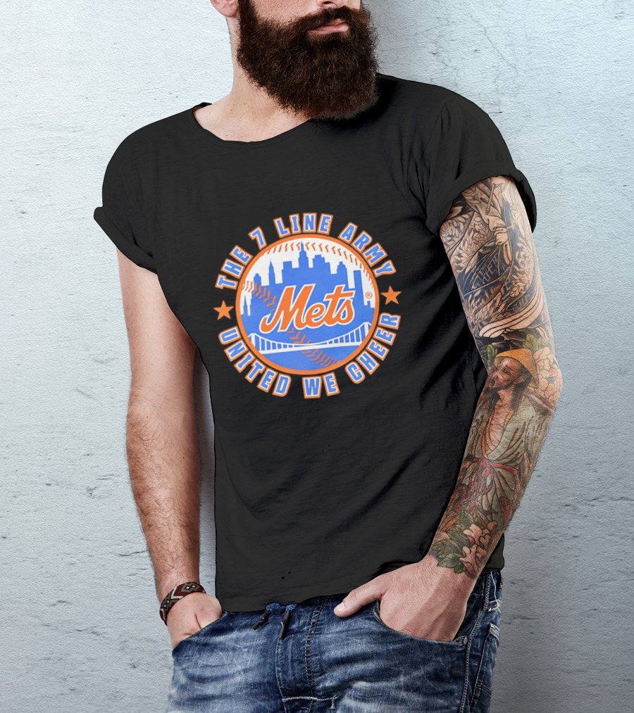 New York Mets The 7 Line Army United We Cheer T-Shirt