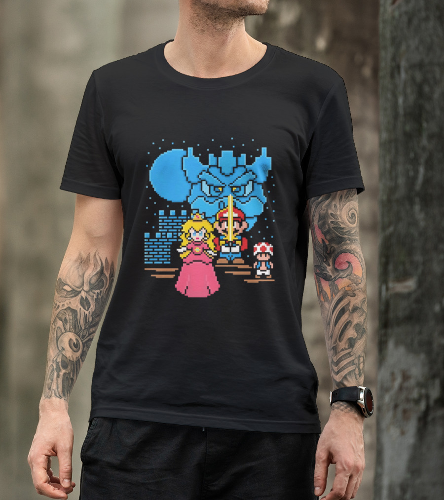 Super Mario Bros Star Wars Crossover With The Brothers Hildebrandt Pixel T-Shirt