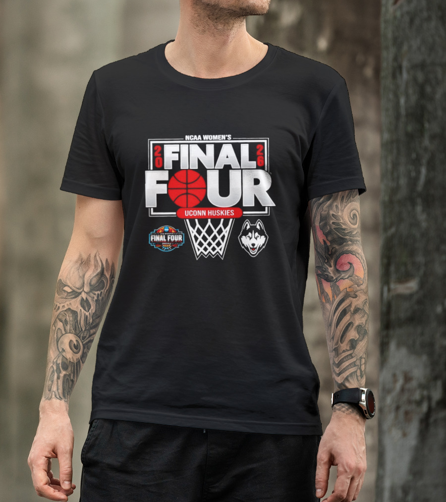 NCAA Men's Final Four 2026 UConn Huskies Basketball T-Shirt