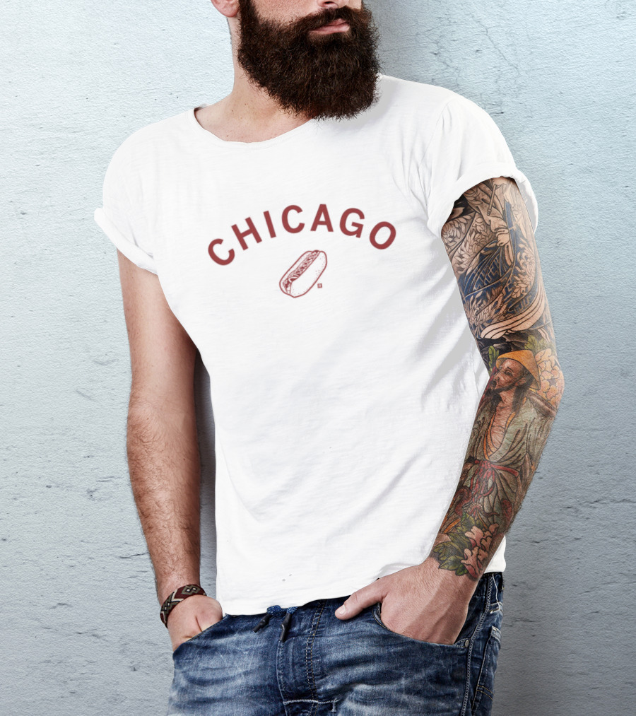 Chicago Hot Dog Sketch T-Shirt