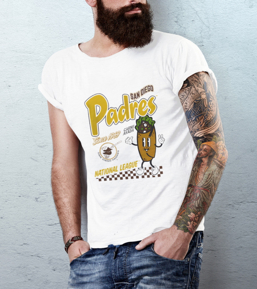 San Diego Padres Carne Asada National League Since 1969 Retro Baseball T-Shirt