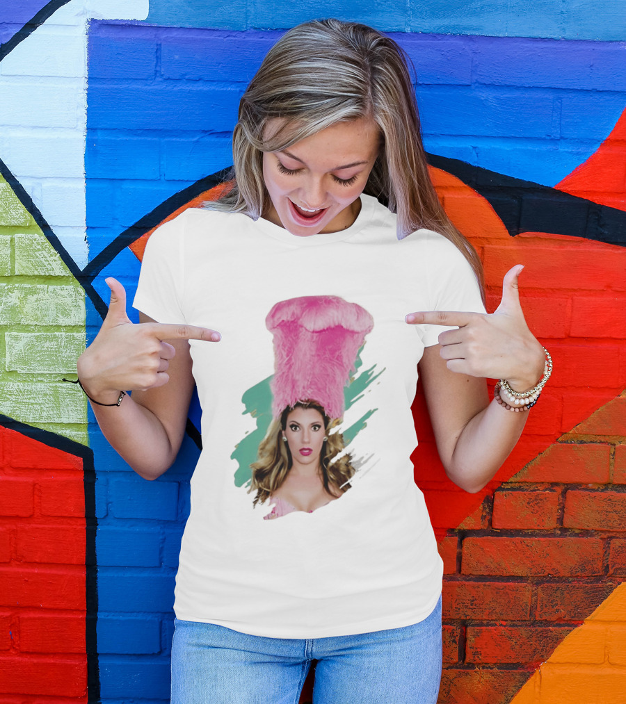 Maren Wade Showgirl Confessions Pink Feather Headdress T-Shirt