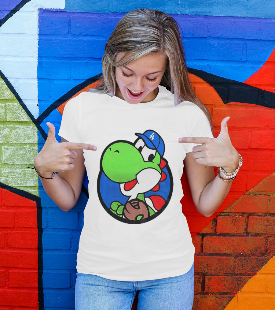 Super Mario Yoshi Los Angeles Dodgers Baseball MLB 2026 T-Shirt