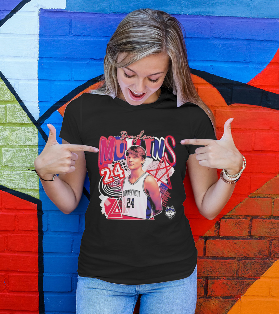 Braylon Mullins UConn Huskies Basketball 24 Collage T-Shirt