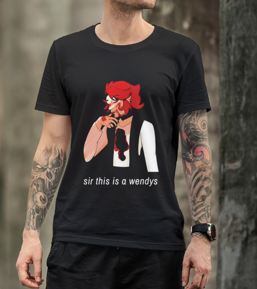 Sir This Is A Wendys Red Haired Character With White T-Shirt