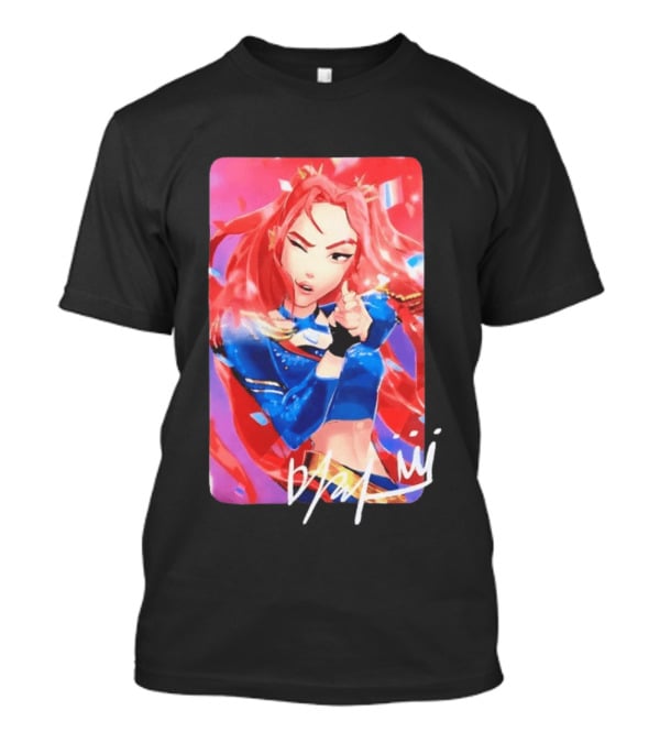 Mira KPop Demon Hunters HUNTR X Dance Performance Red Blue Outfit T-Shirt