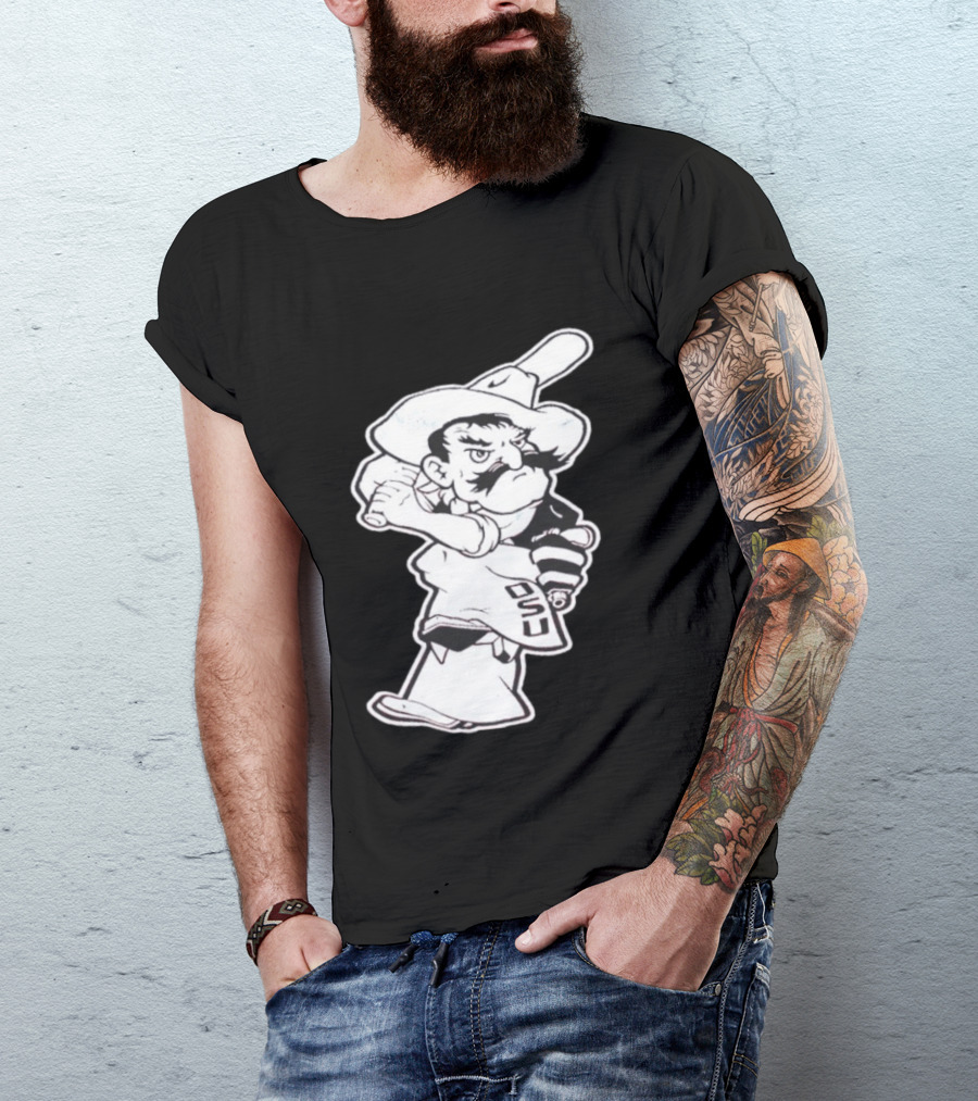 Pistol Pete Pitching OSU Cowboy Baseball T-Shirt