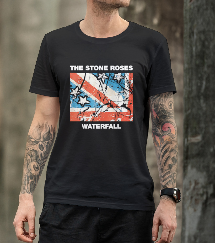 The Stone Roses Waterfall Flag Stars Union Jack T-Shirt