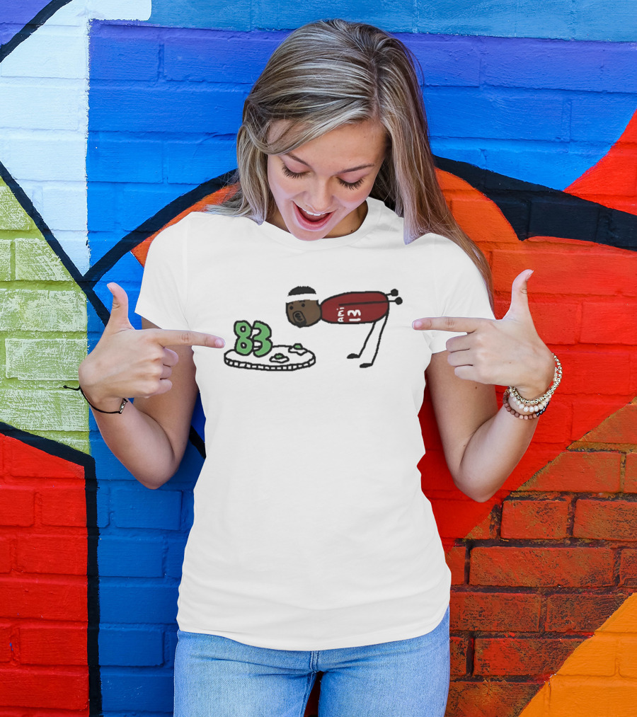 Bam Adebayo Miami Heat Player Art With Number 83 T-Shirt