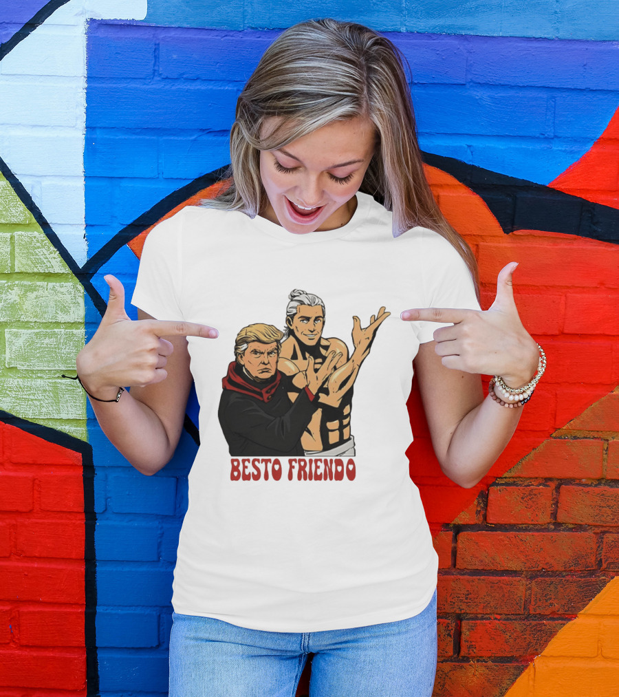 Besto Friendo Trump Anime Crossover Meme T-Shirt