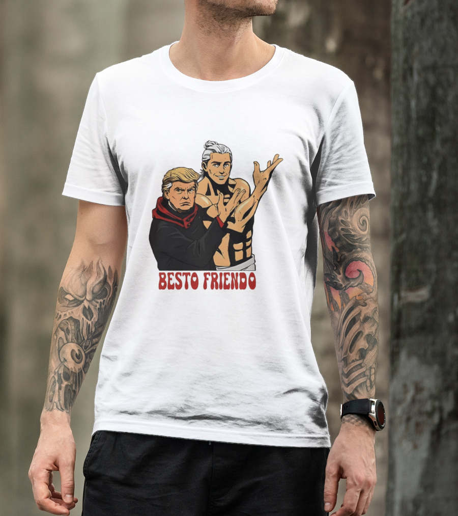 Besto Friendo Trump Anime Crossover Meme T-Shirt