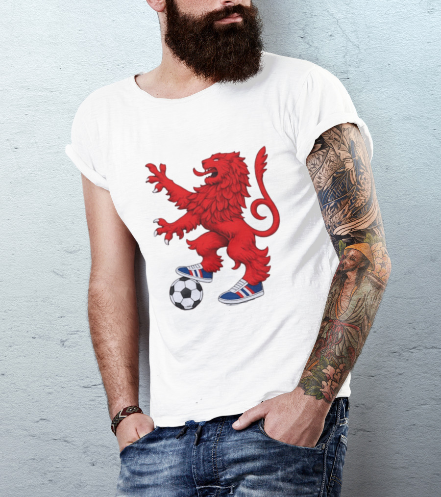 Every Other Saturday Rangers FC Red Lion Mascot Soccer Shoes T-Shirt