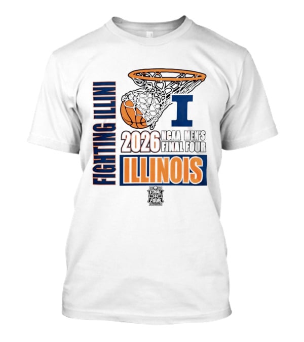 Fighting Illini 2026 NCAA Men's Final Four Illinois Basketball Net T-Shirt
